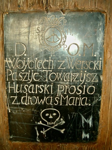 Tablica Wojciecha Paszyca w kościele w Krzyżanowicach pod Bochnią
