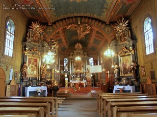 Wnętrze kościoła w Sobolowie