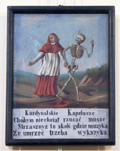 Jeden z obrazków Tańca śmierci z kaplicy na Murowiance