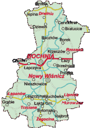 mapa powiatu bocheńskiego