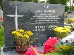 Grób J. Jarosza na bocheńskim cmentarzu