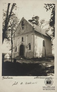 Kaplica na Murowiance. POcztówka z 1939 r. Zbiory Muzeum w Bochni
