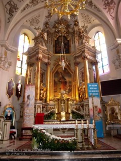 Ołtarz główny w kościele parafialnym w Bochni, współfinansowany przez konfederatów barskich