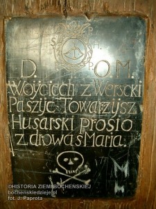 epitafium towarzysza husarskiego i właściciela Proszówek Wojciecha Paszyca