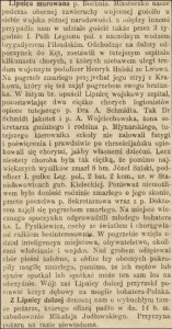 Informacja prasowa w Głosie Narodu z 19 marca 1915 r.